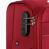 Чемодан на колёсах TEXTURA, кодовый замок, с увеличением, 36&times;25&times;58 см, 20", красный