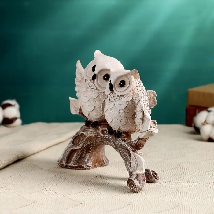 Фигурка полистоун «Совы на ветке», 16×22 см