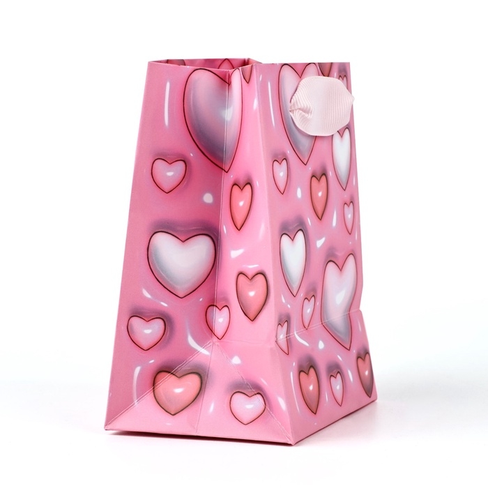 Пакет ламинированный «Сердца», 9 × 12 × 6,5 см Пакет ламинированный «Сердца», 9 × 12 × 6,5 см