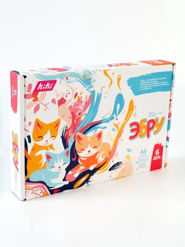 Набор для рисования на воде эбру, 6 цветов, А5
