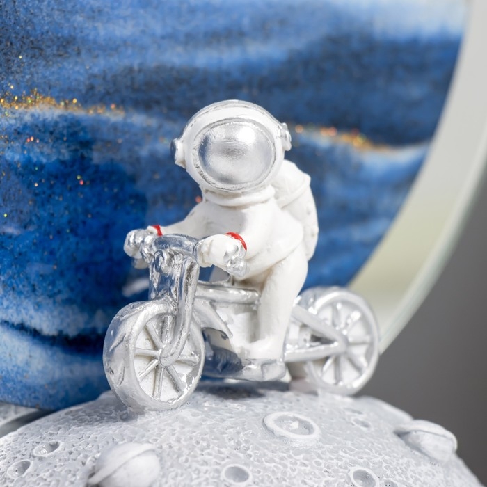 Настольная лампа "Космические пески" LED 5Вт USB синий 9*15*17см RISALUX