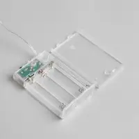 Гирлянда &laquo;Мишура&raquo; 5 м, роса, IP20, серебристая нить, 100 LED, 2 режима, от батареек АА&times;3, свечение мульти