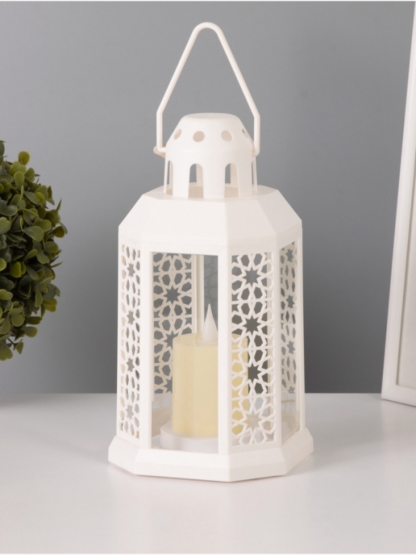 Светодиодная свеча в подсвечнике RISALUX «Свеча в лампе», LED-ночник, 1.5 Вт, 3×ААА, 12×12×23 см Светодиодная свеча в подсвечнике RISALUX «Свеча в лампе», LED-ночник, 1.5 Вт, 3×ААА, 12×12×23 см