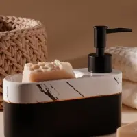 Дозатор для мыла SL Home Lines, с подставкой для губки, 400 мл, белый