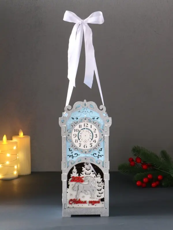 Шкатулка  Шкатулка "Лошадка 2026" с сувениром, 12х10х27, голубой