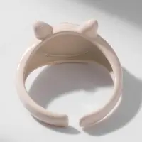 Кольцо &laquo;Монстрик&raquo;, кот, розовое, безразмерное