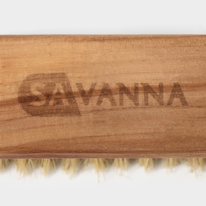 Щётка для обуви SAVANNA, 10×3,5 см, 59 пучков, натуральный волос Щётка для обуви SAVANNA, 10×3,5 см, 59 пучков, натуральный волос