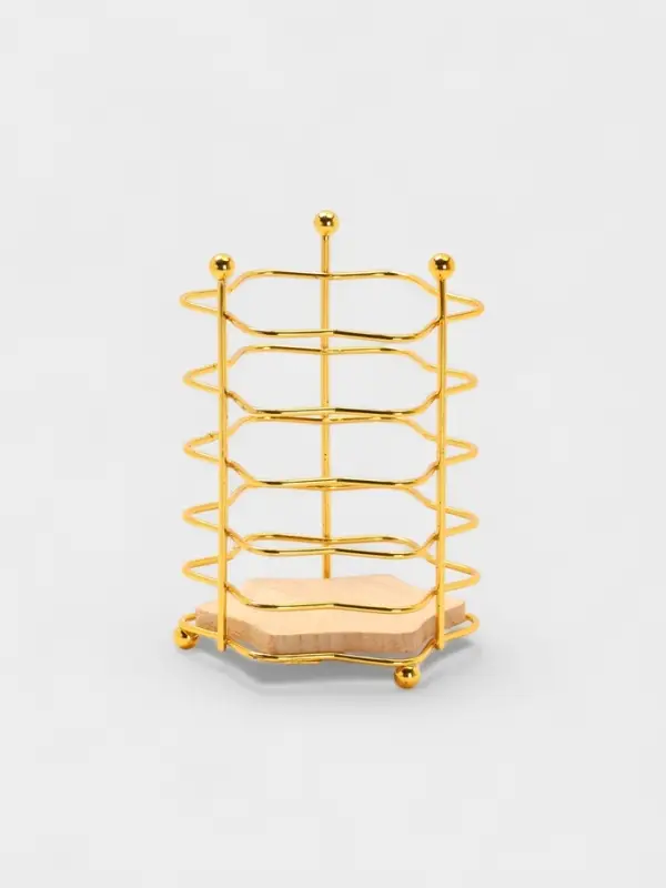 Сушилка для столовых приборов Сушилка для столовых приборов "Старлайт" 11*11*15,5 см, цвет золотой