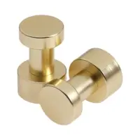 Крючки мебельные CAPPIO TKD033, однорожковый, цвет матовое золото, набор 2 шт