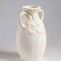 Ваза настольная керамика "Фонси" 20,5х10 см, белый