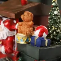 Светодиодная фигура &laquo;Паровоз с Дедом Морозом&raquo; 26.5&times;19.5&times;12.5 см, полистоун, от батареек ААх3, USB, свечение мульти