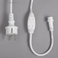 Гирлянда &laquo;Занавес&raquo; 2&times;1.5 м, IP65, УМС, белая нить каучук, 300 LED, свечение мульти, 220 В