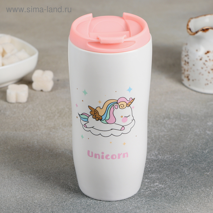 Стакан керамический «Единорог», 480 мл, 7×16,5 см, рисунок МИКС Стакан керамический «Единорог», 480 мл, 7×16,5 см, рисунок МИКС