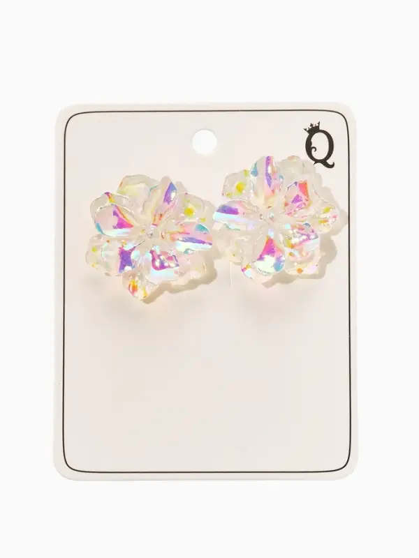 Серьги Серьги "Цветок жасмина", цвет белый радужный