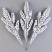 Литая веточка, голубая, заснеженная, набор 3 шт.