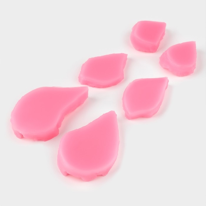 Набор молдов «Лепесточки», силикон, 3 пары, цвет МИКС Набор молдов «Лепесточки», силикон, 3 пары, цвет МИКС