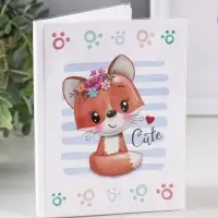 Фотоальбом 36 фото 10X15см, "Лисёнок с цветочками", ПП карм.,мягкая обложка