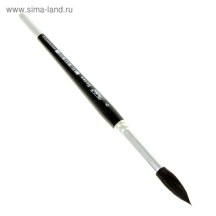 Кисть белка круглая №9, с защитным пластиковым колпачком