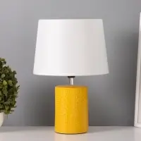 Лампа настольная RISALUX &laquo;Подсолнух&raquo;, 15 Вт, Е14, жёлтая, 20&times;20&times;29 см