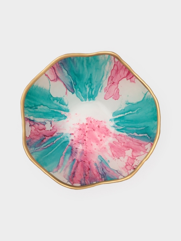 Салатник Салатник "Magro" 15 см, цвет бирюзово-розовый