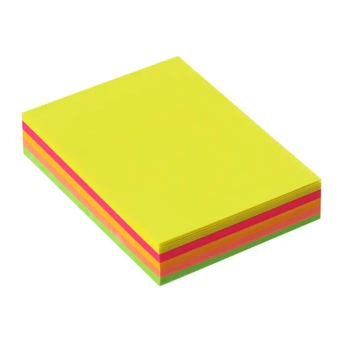 Блок с липким краем, 100 листов, 5 цветов, флуоресцентный Блок с липким краем, 100 листов, 5 цветов, флуоресцентный