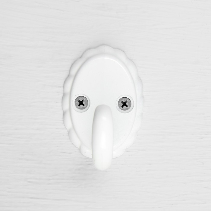 Крючок мебельный ТУНДРА TKO018, однорожковый, белый, 8 шт TMP Крючок мебельный ТУНДРА TKO018, однорожковый, белый, 8 шт TMP