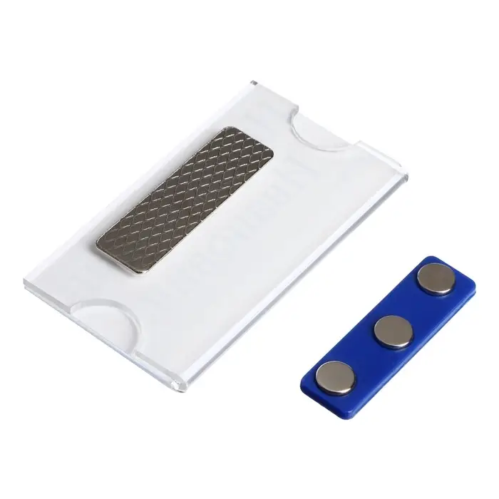 Бейдж горизонтальный, внешний размер 77&times;42 мм, внутренний размер 75&times;40 мм, на магните