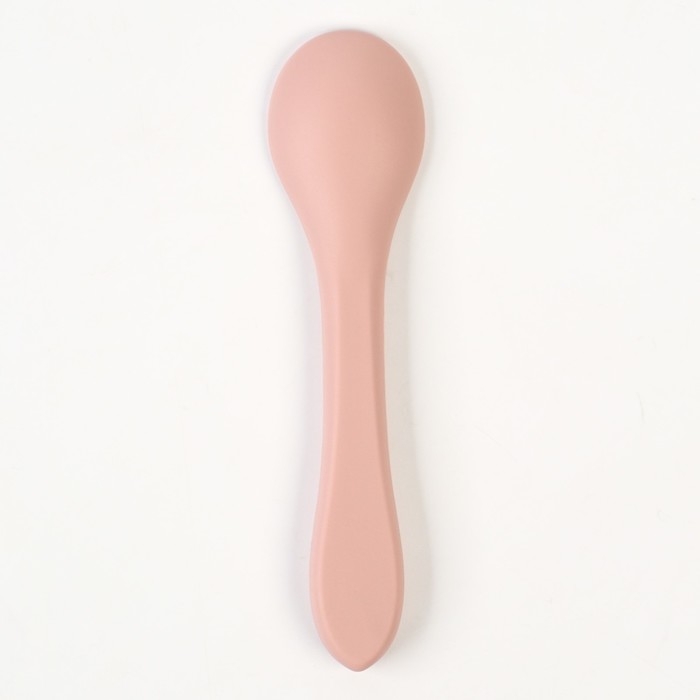 Ложка детская для кормления M&B (силикон), пыльная роза Ложка детская для кормления M&B (силикон), пыльная роза