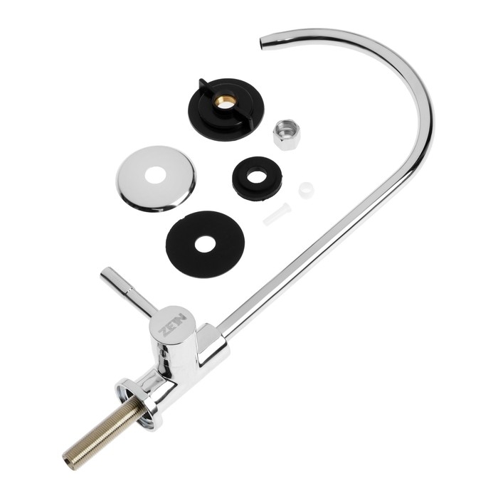 Кран для всех видов бытовых фильтров ZEIN К-04, 1/4 Кран для всех видов бытовых фильтров ZEIN К-04, 1/4", латунь, хром