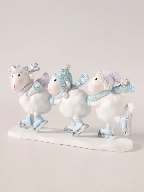 Фигурка &laquo;Барашки на катке&raquo;, 8.5 см, полистоун