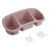 VETTA Classic Полка настенная, три отделения, пластик, 28x12,5x8,5 см, пудровый