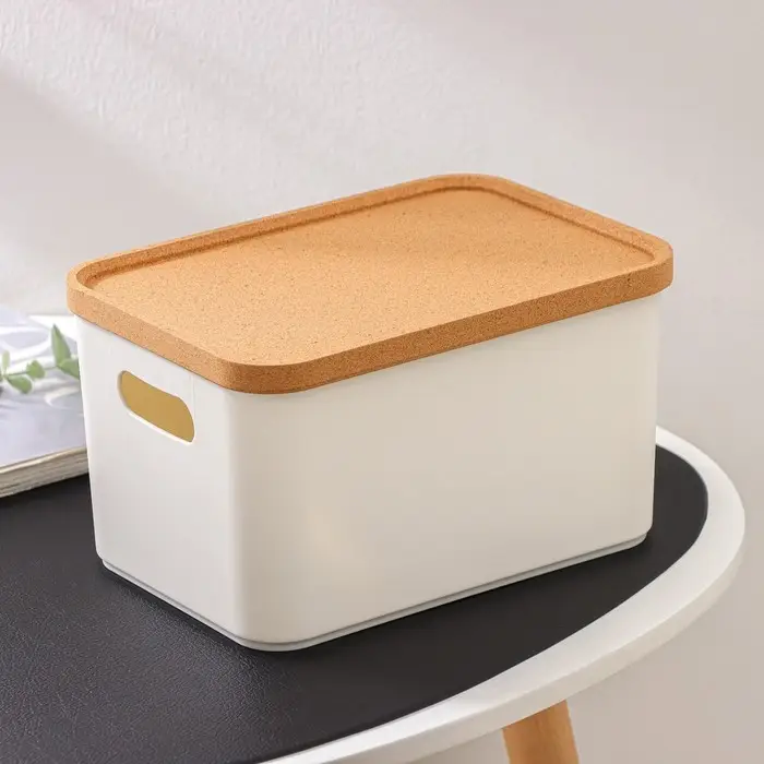 Корзина для хранения Korely maxi, 2.4 л, 23.5&times;16.5&times;13.5 см, с крышкой, цвет слоновая кость