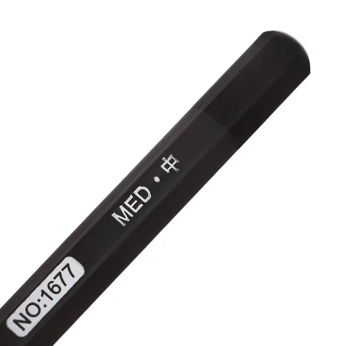 Карандаш угольный чёрный, Medium, корпус темно-серый