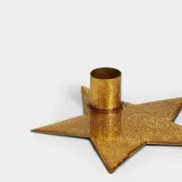 Подсвечник на 1 свечу &laquo;Звезда&raquo;, 13&times;12&times;3 см, золотой