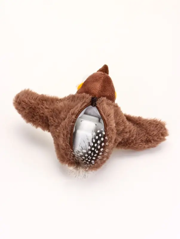 Интерактивная игрушка для кошек  Интерактивная игрушка для кошек "Воробей", коричневый