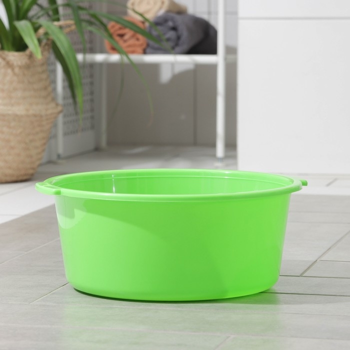 Таз пластиковый круглый, 10 л, цвет салатовый Таз пластиковый круглый, 10 л, цвет салатовый