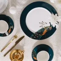 Тарелка WY Royal bird, d=26.5 см, фарфор, синяя