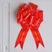Подарочный бант - шар №4.5 &laquo;Золотое сечение&raquo;, красный, для упаковки подарков