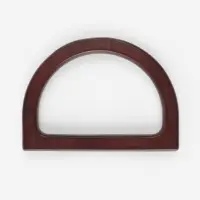 Ручки для сумки деревянные, 12&times;8.5 см, 2 шт., тёмно-коричневые