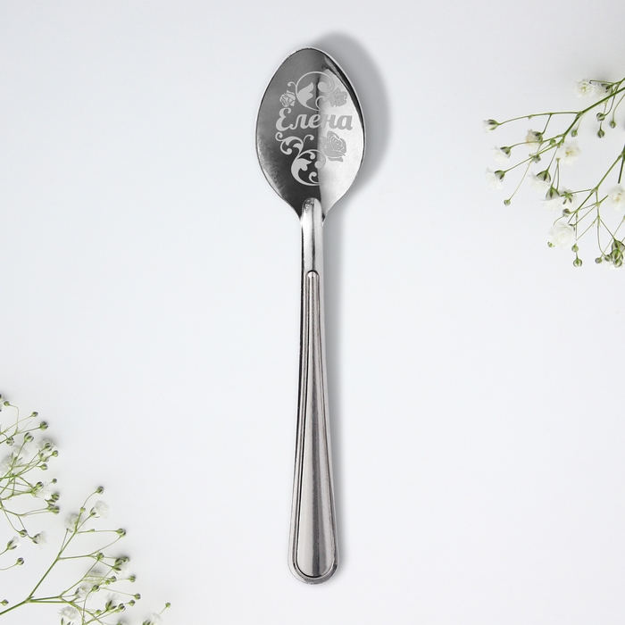 Ложка именная с 8 Марта «Елена», 3 х 14 см. Ложка именная с 8 Марта «Елена», 3 х 14 см.