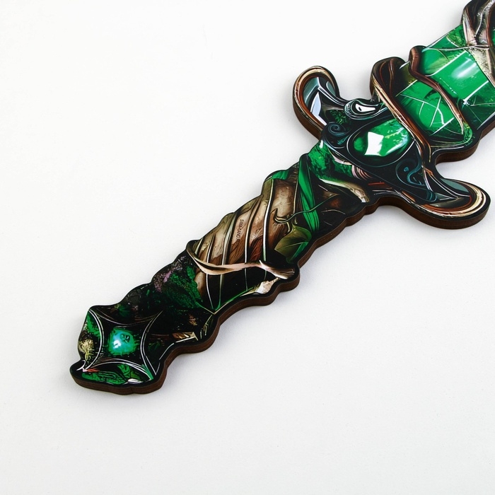 Деревянное оружие, детское сувенирное «Зелёный кристалл», меч, 10,9 х 40 см Деревянное оружие, детское сувенирное «Зелёный кристалл», меч, 10,9 х 40 см