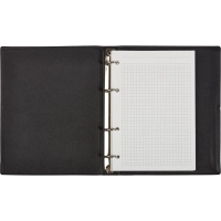 Бизнес-тетрадь А5 160л  ATTACHE, на кольцах,черный, обложка ПВХ