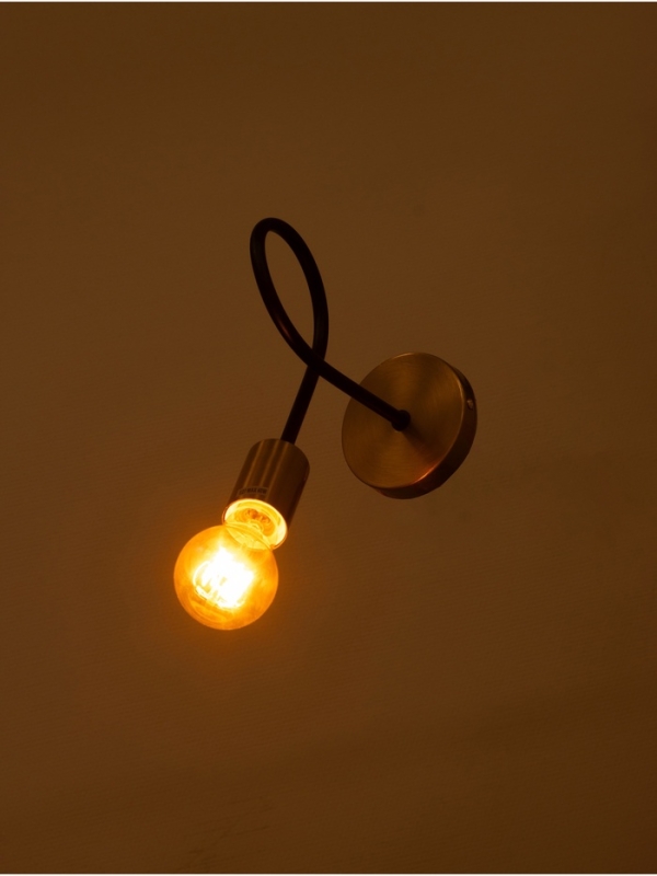 Бра "Узел" 1х40Вт Е27 черный/латунь