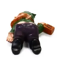 Садовая фигура из полистоуна &laquo;Гном спящий-пьяный&raquo;, 23&times;16&times;7 см