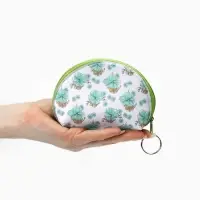 Кошелёк-монетница на молнии 11.5&times;3.5&times;8 см, с принтом, МИКС