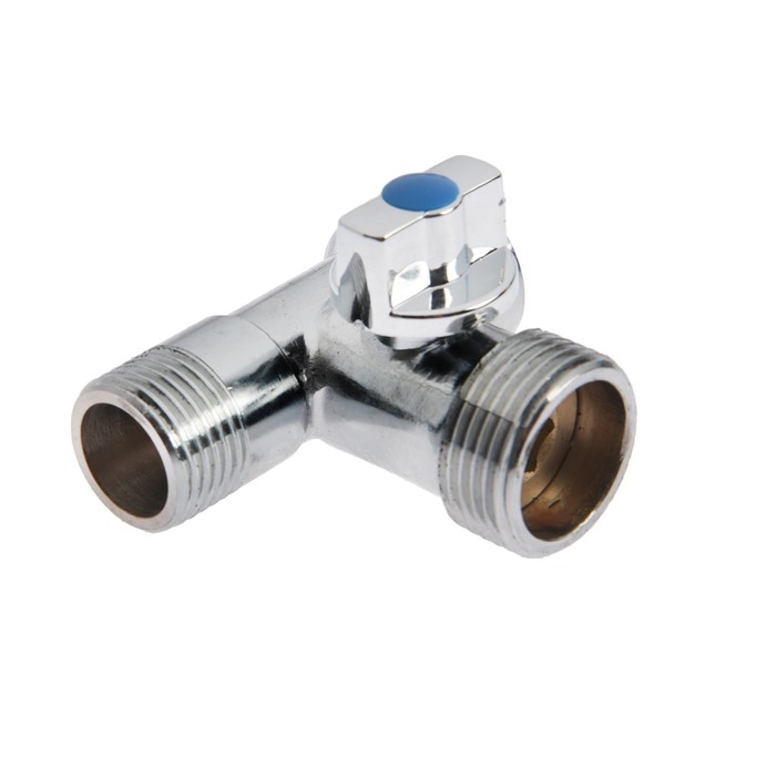 Кран шаровой ZEIN, для подключения бытовой техники, 3-х проходной, 1/2 Кран шаровой ZEIN, для подключения бытовой техники, 3-х проходной, 1/2"х3/4"х1/2", латунь