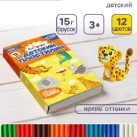 Пластилин Calligrata &laquo;Классический&raquo;, 12 цветов, 180 г