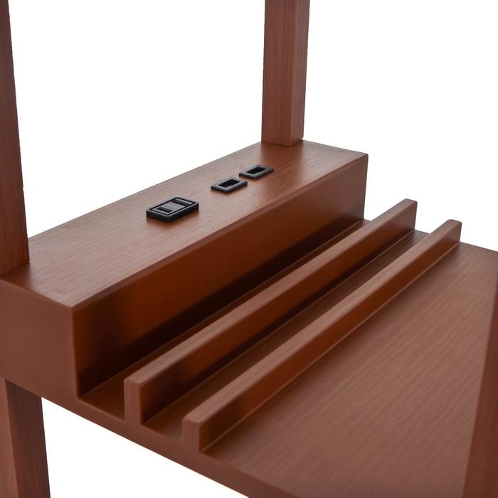 Торшер "Практик" Е27 40Вт 2хUSB коричневый 26х26х159 см