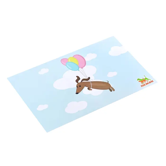 Коврик под миску  Коврик под миску "Пижон" 43 х 28 см "Полет таксы"