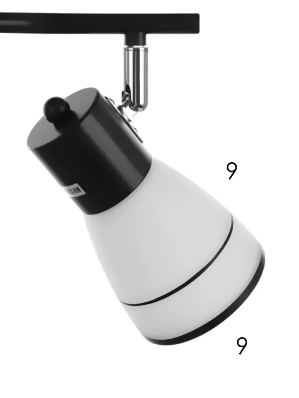 Спот потолочный &laquo;Айрис&raquo;, 2хЕ14, 40 Вт, черный, 38&times;18&times;22 см